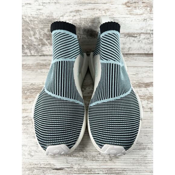 Men\'s Adidas NMD _CS1 Parley Blue/White Primeknit Slip On Sneakers Sz 10 EUC!